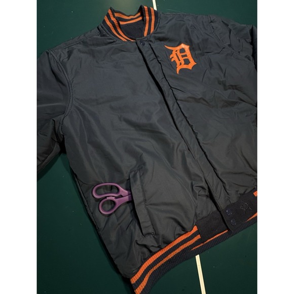 Vintage JH Design Detroit Tigers Reversible Wool Bomber‎ Jacket Men's 2XL XXL - Picture 16 of 16